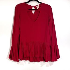 ❗️CLOSING Jan 1st! ❗️Mossimo Blouse Bell Sleeve Cutout Neckline Lightweight